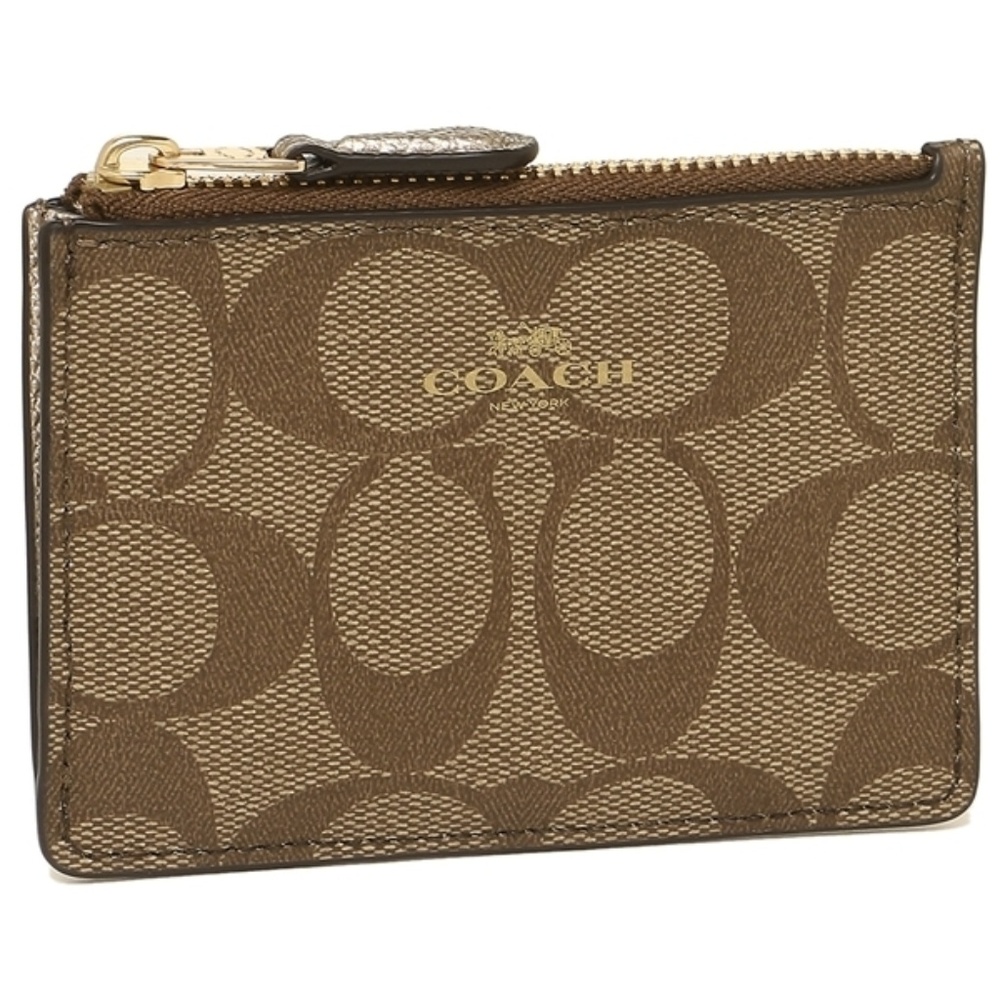 SKINNY ID CASE IN SIGNATURE COATED CANVAS F16107 - Picture 2 of 8